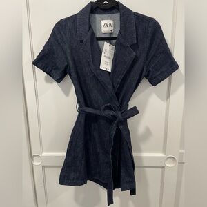Zara Indigo Denim Romper